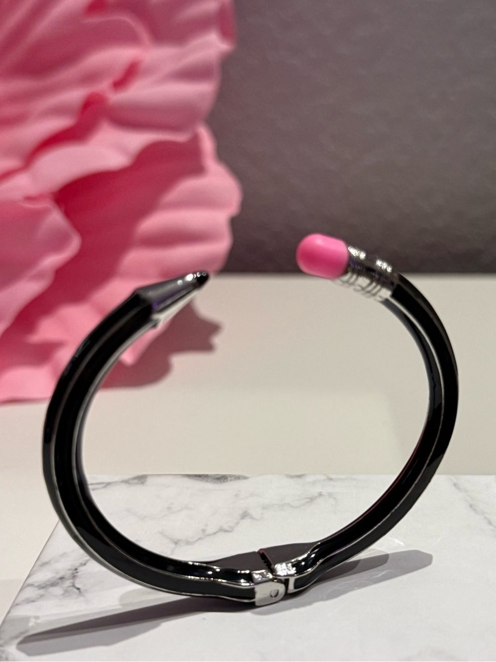 Black Pencil Cuff Bracelet